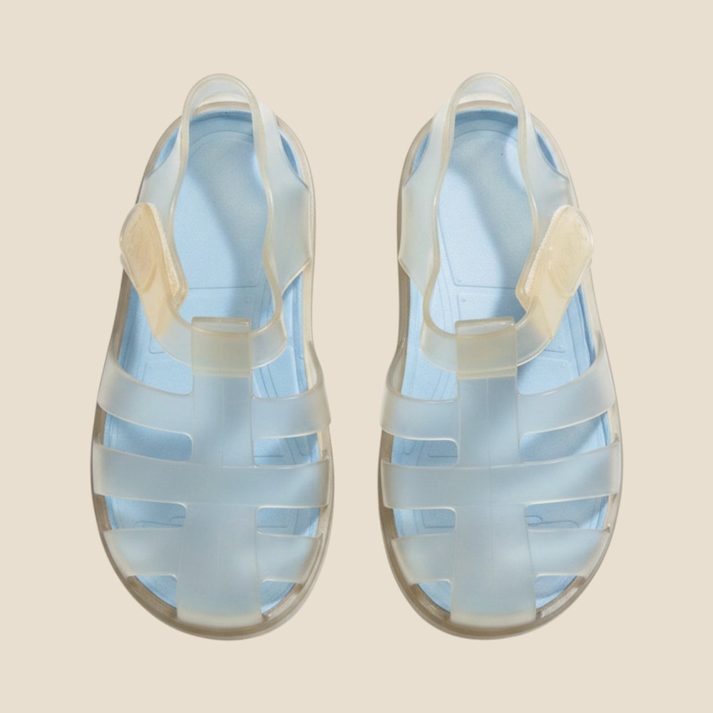 Igor Star Kids Jelly Sandals Blue Frosted Cage Water Shoes Size EU 23 US 7